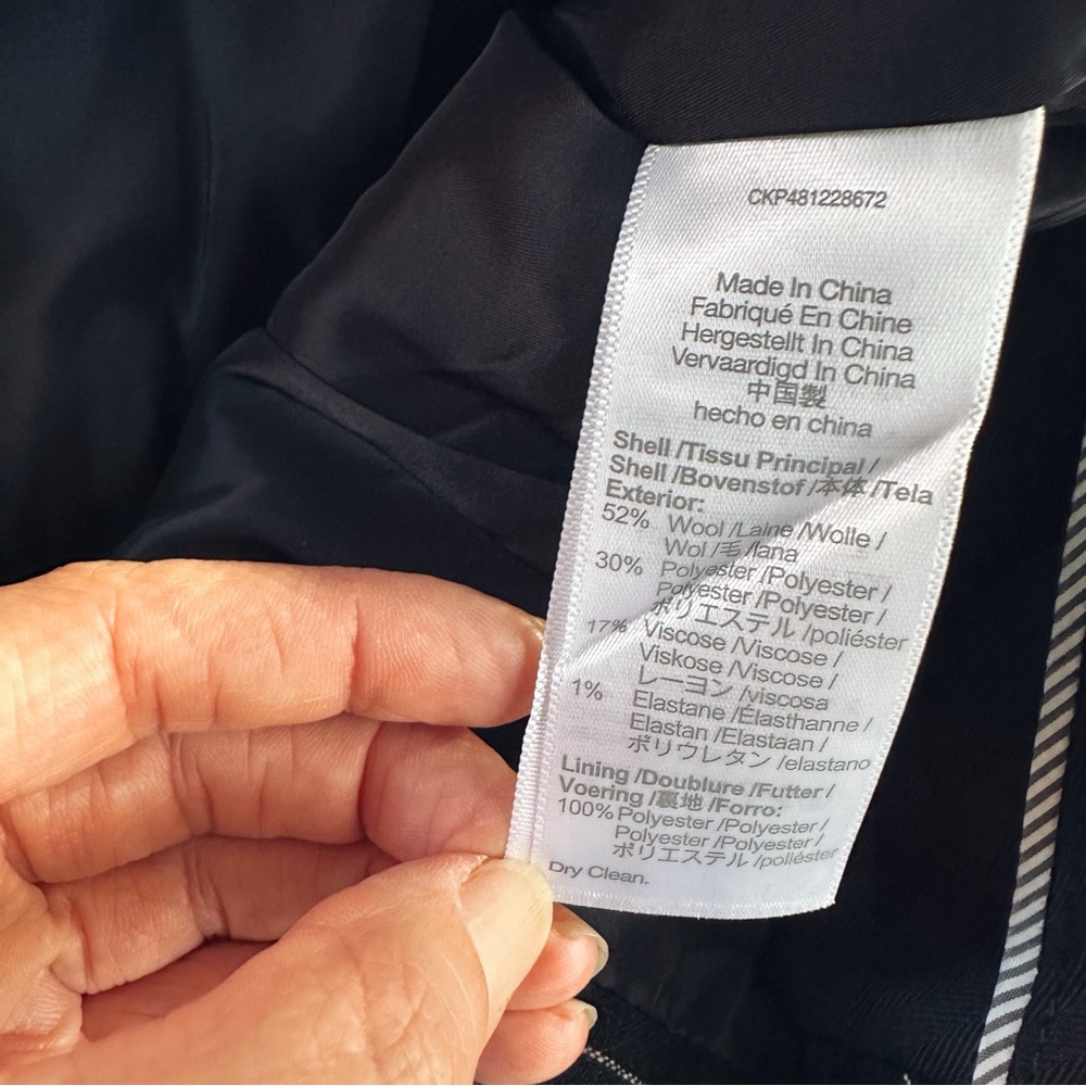 NEW Madewell Cargo Pants in Pinstripe Almost Black - Picture 8 of 9